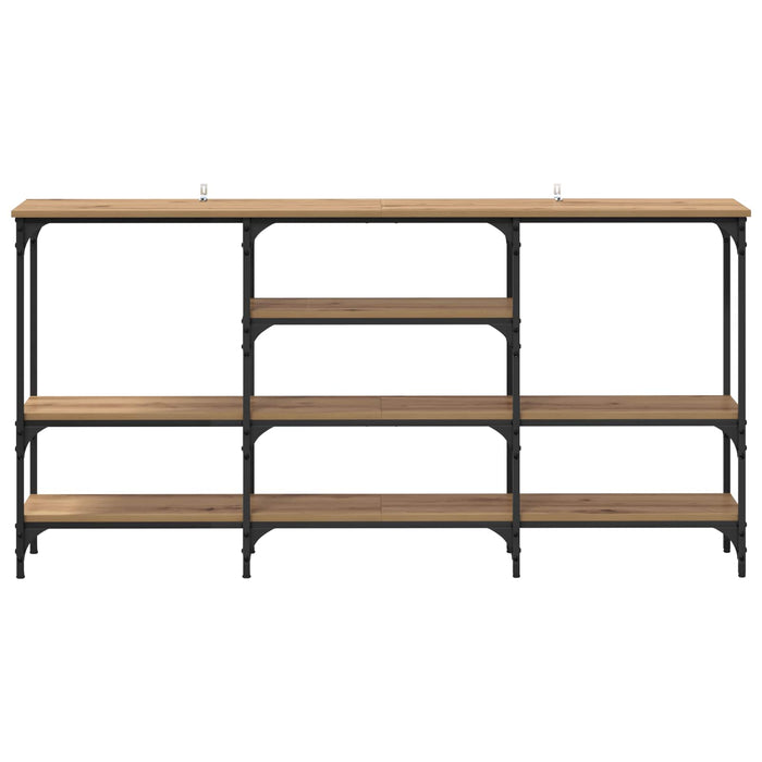 Masă de consolă stejar artizanal 160 x 29 x 80 cm Lemn compozit - WALTI WALTI