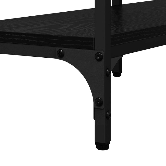 Masă de consolă Stejar negru 160 x 29 x 80 cm Lemn compozit - WALTI WALTI