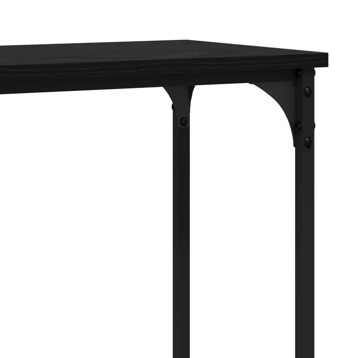 Masă de consolă Stejar negru 160 x 29 x 80 cm Lemn compozit - WALTI WALTI
