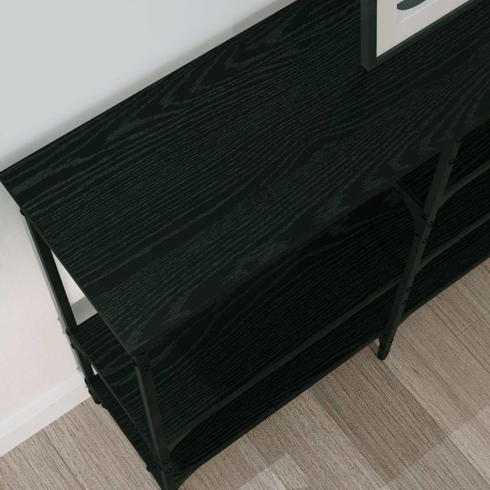 Masă de consolă Stejar negru 160 x 29 x 80 cm Lemn compozit - WALTI WALTI