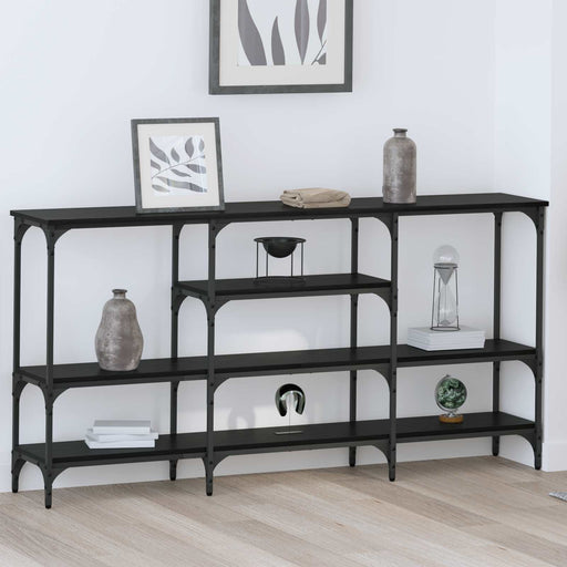Masă de consolă Stejar negru 160 x 29 x 80 cm Lemn compozit - WALTI WALTI