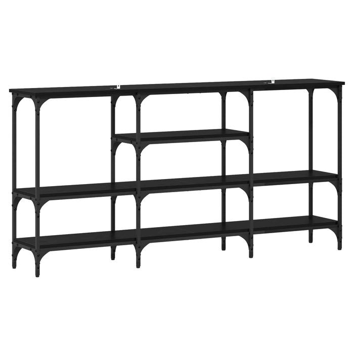 Masă de consolă Stejar negru 160 x 29 x 80 cm Lemn compozit - WALTI WALTI