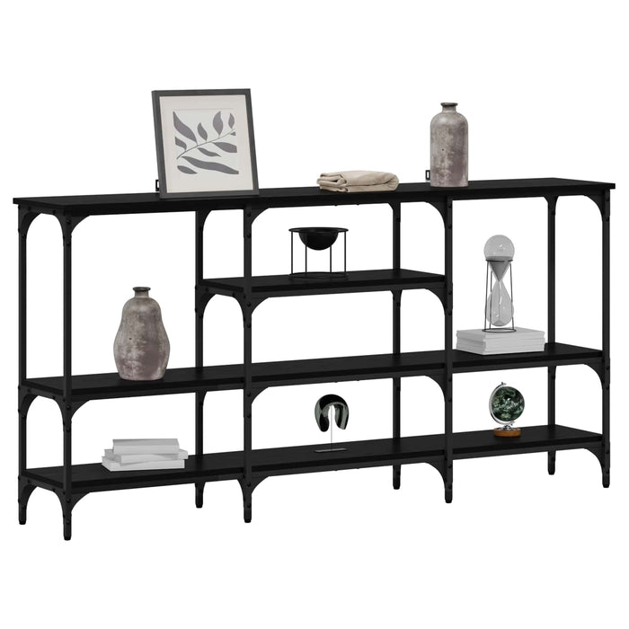 Masă de consolă Stejar negru 160 x 29 x 80 cm Lemn compozit - WALTI WALTI