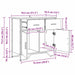 Bufet Stejar negru 79.5 x 35.5 x 74.5 cm Lemn compozit - WALTI WALTI