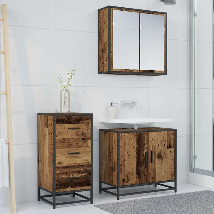 Bufet cu sertar Lemn vechi 35.5 x 35 x 76 cm Lemn compozit - WALTI WALTI