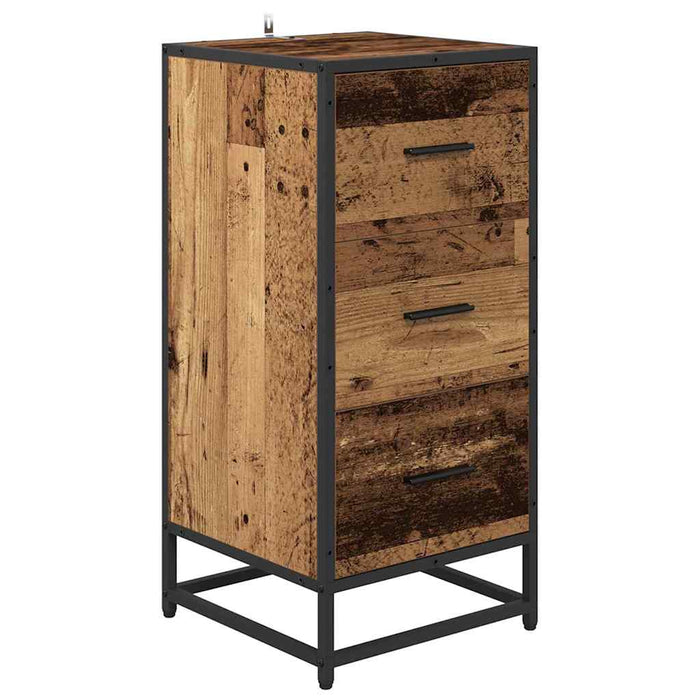 Bufet cu sertar Lemn vechi 35.5 x 35 x 76 cm Lemn compozit - WALTI WALTI