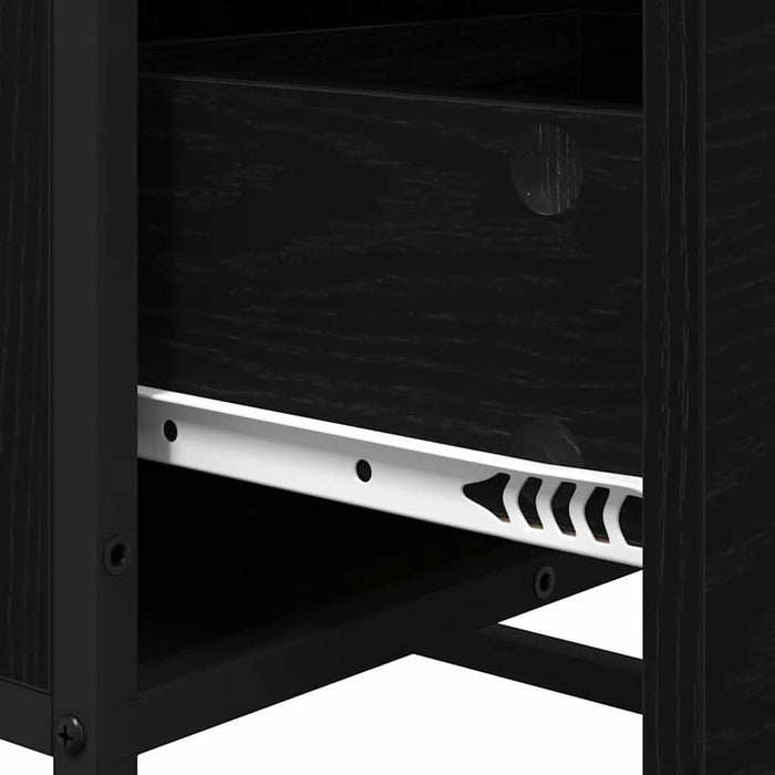 Bufet cu sertar Stejar negru 35.5 x 35 x 76 cm Lemn compozit - WALTI WALTI