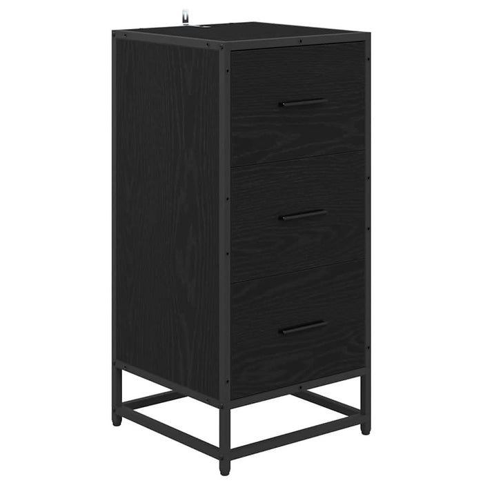 Bufet cu sertar Stejar negru 35.5 x 35 x 76 cm Lemn compozit - WALTI WALTI