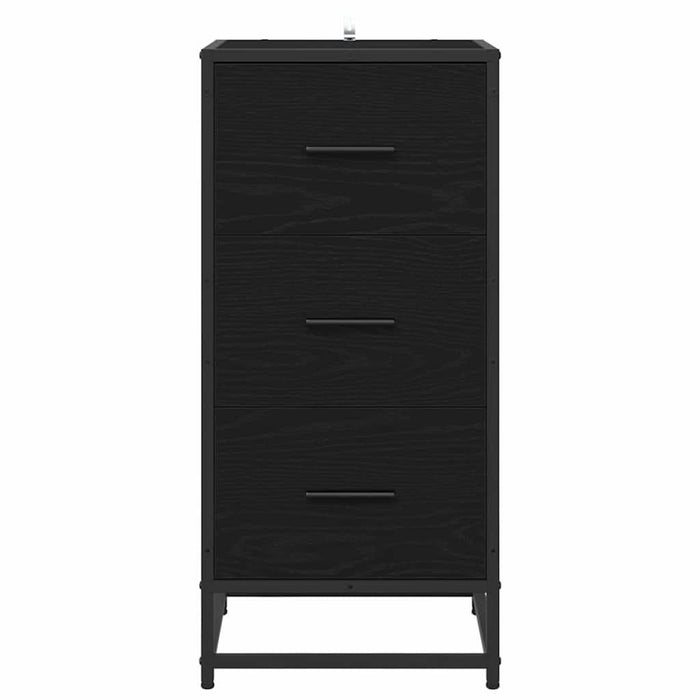 Bufet cu sertar Stejar negru 35.5 x 35 x 76 cm Lemn compozit - WALTI WALTI