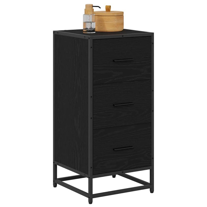 Bufet cu sertar Stejar negru 35.5 x 35 x 76 cm Lemn compozit - WALTI WALTI