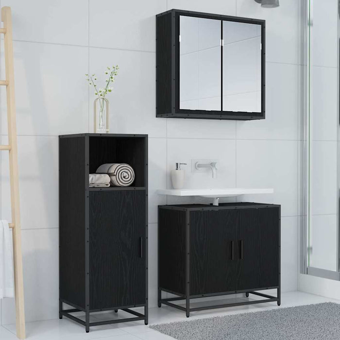 Set de mobilier pentru baie Stejar Negru 35 x 37,5 x 100 cm - WALTI WALTI