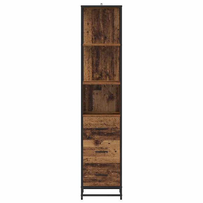 Dulap de Baie cu sertar cu raft Lemn vechi 35 x 37.5 x 166 cm - WALTI WALTI