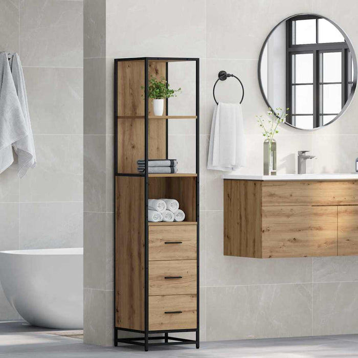 Set de mobilier pentru baie Stejar Artizanal 35 x 37,5 x 166 cm - WALTI WALTI