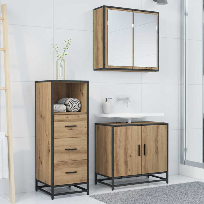 Set de mobilier pentru baie Stejar Artizanal 35 x 37,5 x 100 cm - WALTI WALTI