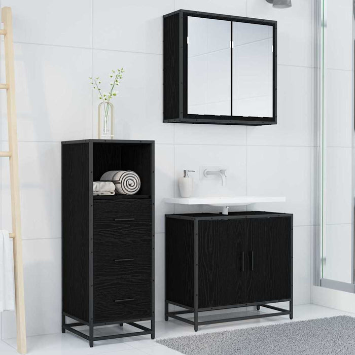 Set de mobilier pentru baie Stejar Negru 35 x 37,5 x 100 cm - WALTI WALTI