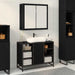 Raft de perete cu raft Pe perete Stejar Negru 65 x 20 x 60 cm - WALTI WALTI