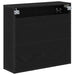 Raft de perete cu raft Pe perete Stejar Negru 65 x 20 x 60 cm - WALTI WALTI