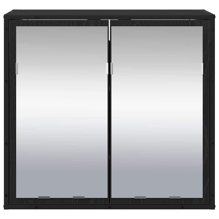 Raft de perete cu raft Pe perete Stejar Negru 65 x 20 x 60 cm - WALTI WALTI