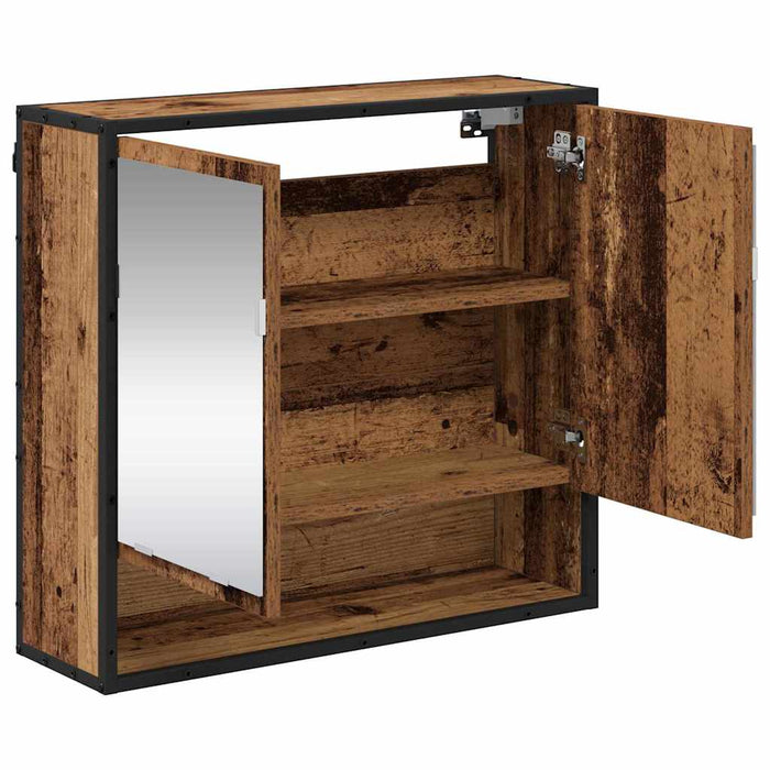 Raft de perete cu raft Pe perete Lemn vechi 65 x 20 x 60 cm - WALTI WALTI