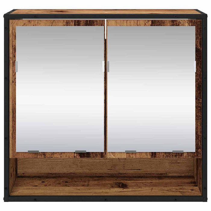 Raft de perete cu raft Pe perete Lemn vechi 65 x 20 x 60 cm - WALTI WALTI