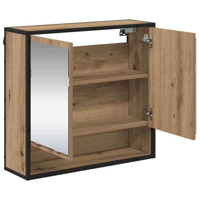 Raft de perete cu raft cu ușă Stejar Artizanal 65 x 20 x 60 cm - WALTI WALTI