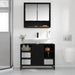 Raft de perete cu raft Pe perete Stejar Negru 65 x 20 x 60 cm - WALTI WALTI