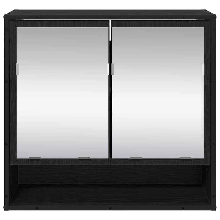 Raft de perete cu raft Pe perete Stejar Negru 65 x 20 x 60 cm - WALTI WALTI