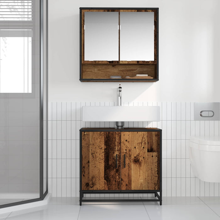 Dulap pentru Chiuveta de Baie cu ușă Lemn Vechi 65 x 33 x 60 cm - WALTI WALTI