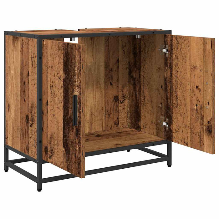 Dulap pentru Chiuveta de Baie cu ușă Lemn Vechi 65 x 33 x 60 cm - WALTI WALTI