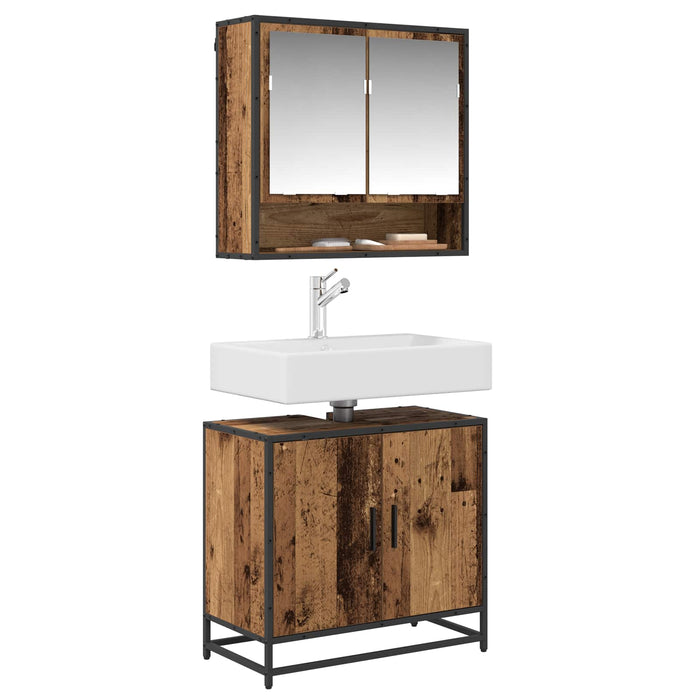 Dulap pentru Chiuveta de Baie cu ușă Lemn Vechi 65 x 33 x 60 cm - WALTI WALTI