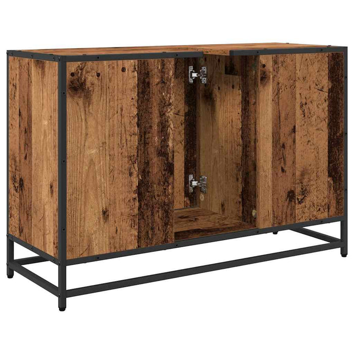 Dulap pentru Chiuveta de Baie cu ușă Lemn vechi 90 x 33 x 60 cm - WALTI WALTI