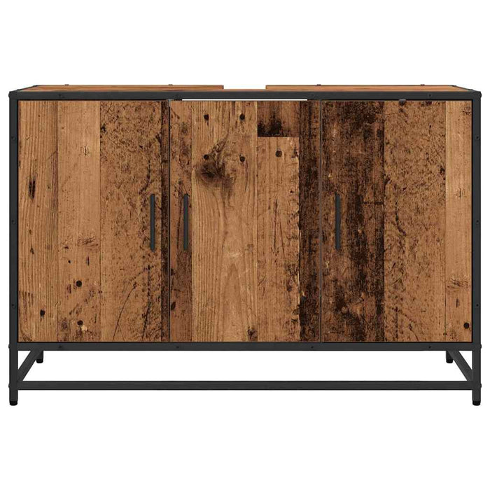 Dulap pentru Chiuveta de Baie cu ușă Lemn vechi 90 x 33 x 60 cm - WALTI WALTI