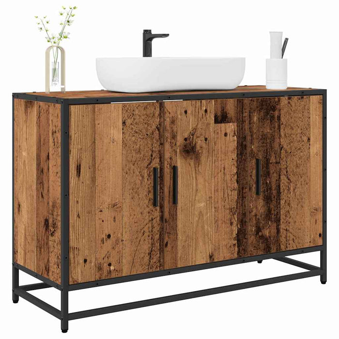 Dulap pentru Chiuveta de Baie cu ușă Lemn vechi 90 x 33 x 60 cm - WALTI WALTI