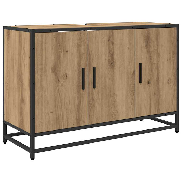 Dulap de Baie Stejar Artizanal 90 x 33 x 60 cm Lemn compozit WALTI