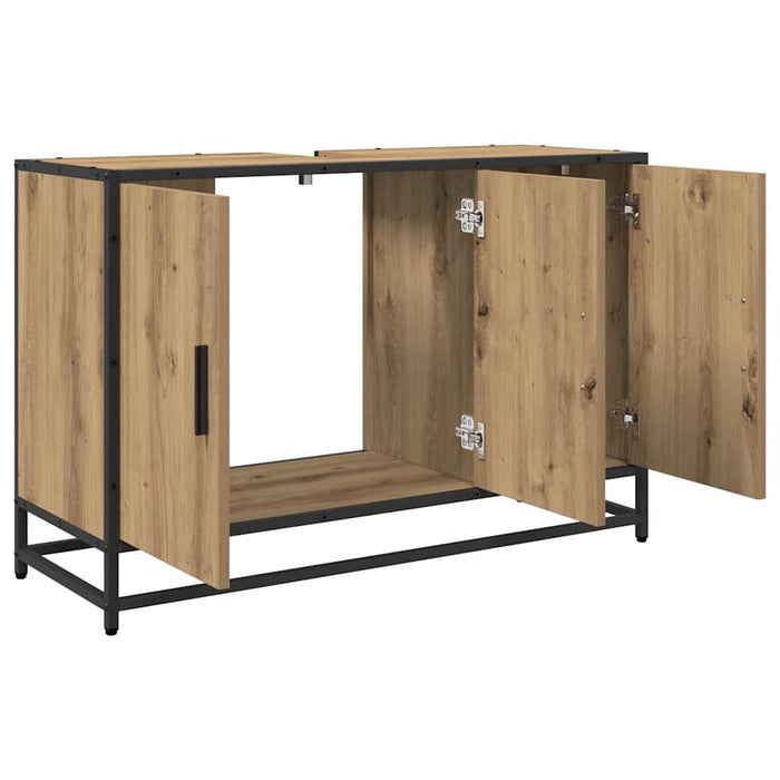 Dulap de Baie Stejar Artizanal 90 x 33 x 60 cm Lemn compozit WALTI