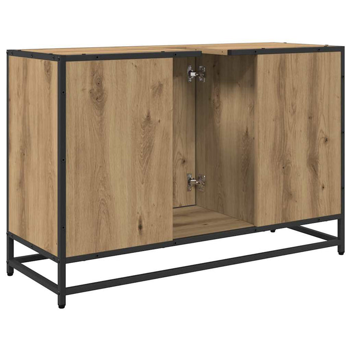 Dulap de Baie Stejar Artizanal 90 x 33 x 60 cm Lemn compozit WALTI
