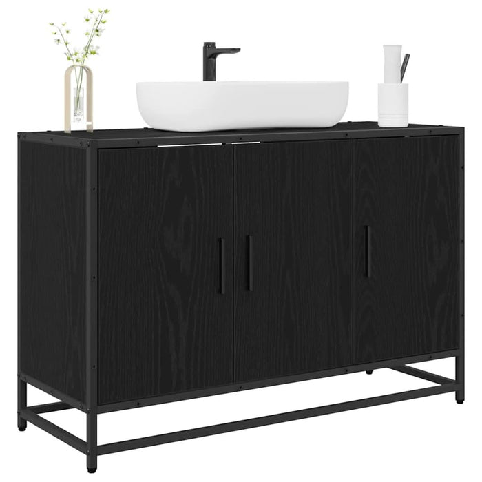 Dulap pentru Chiuveta de Baie Stejar negru 90 x 33 x 60 cm - WALTI WALTI