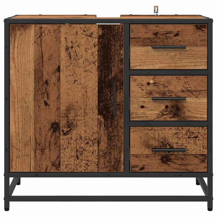 Dulap de Baie cu ușă Lemn Vechi 65 x 33 x 60 cm Lemn compozit - WALTI WALTI