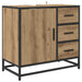 Dulap de Baie Stejar Artizanal 65 x 33 x 60 cm Lemn compozit - WALTI WALTI
