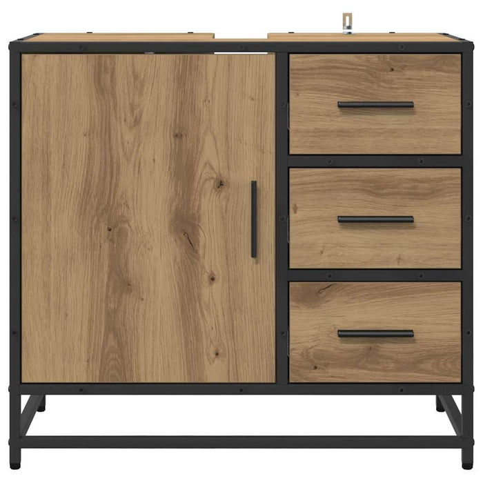 Dulap de Baie Stejar Artizanal 65 x 33 x 60 cm Lemn compozit - WALTI WALTI