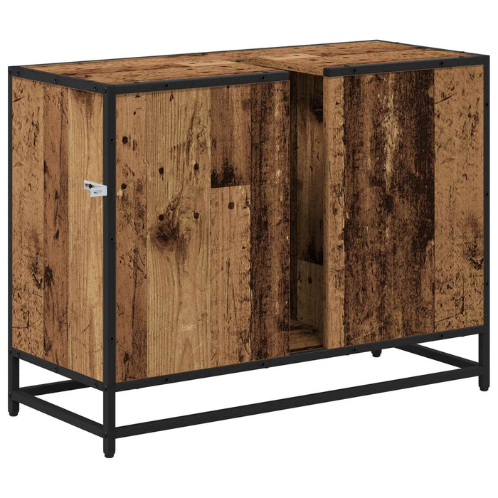 Dulap de Baie cu ușă Lemn Vechi 80 x 33 x 60 cm Lemn compozit - WALTI WALTI