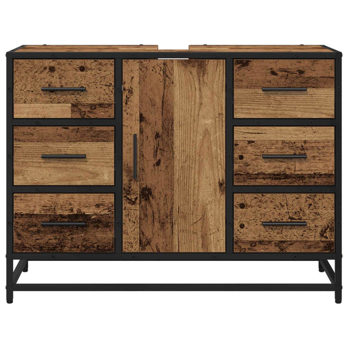Dulap de Baie cu ușă Lemn Vechi 80 x 33 x 60 cm Lemn compozit - WALTI WALTI