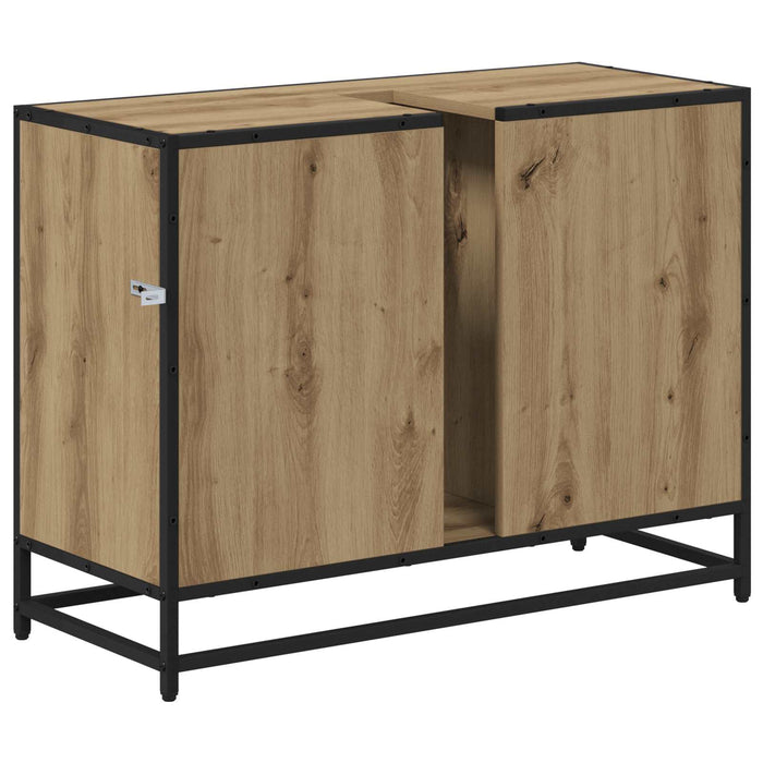 Dulap de Baie Stejar Artizanal 80 x 33 x 60 cm Lemn compozit - WALTI WALTI