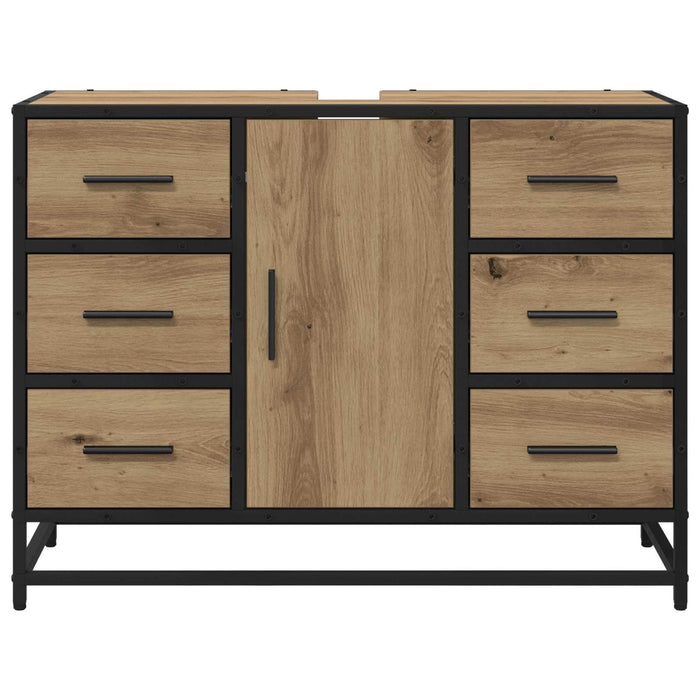 Dulap de Baie Stejar Artizanal 80 x 33 x 60 cm Lemn compozit - WALTI WALTI