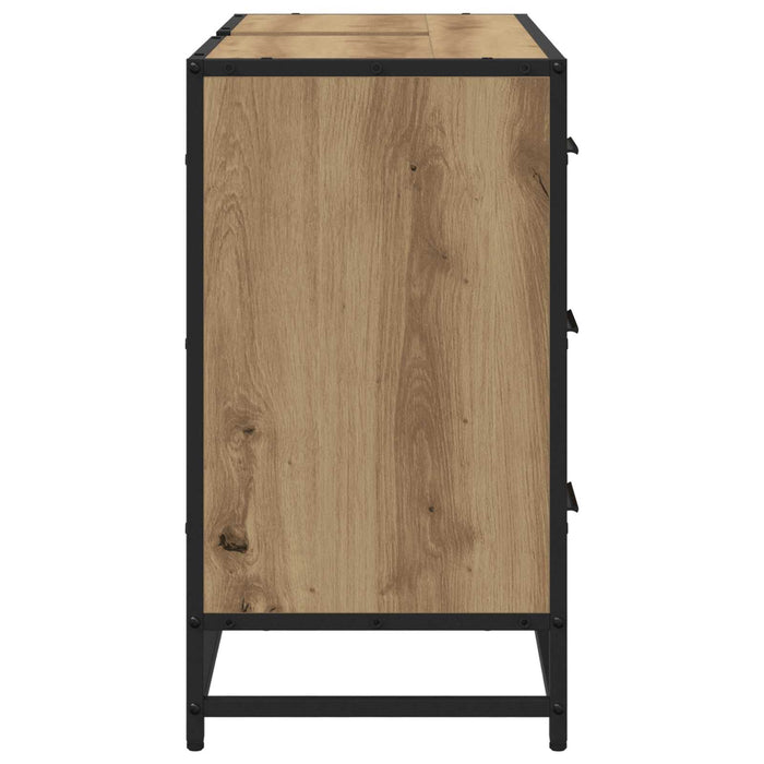 Dulap de Baie Stejar Artizanal 80 x 33 x 60 cm Lemn compozit - WALTI WALTI