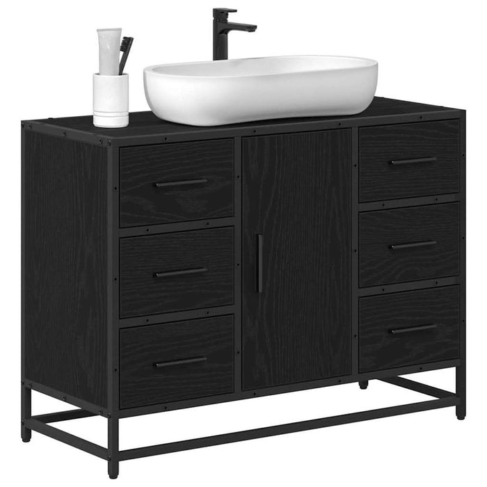 Dulap pentru Chiuveta de Baie Stejar negru 80 x 33 x 60 cm - WALTI WALTI