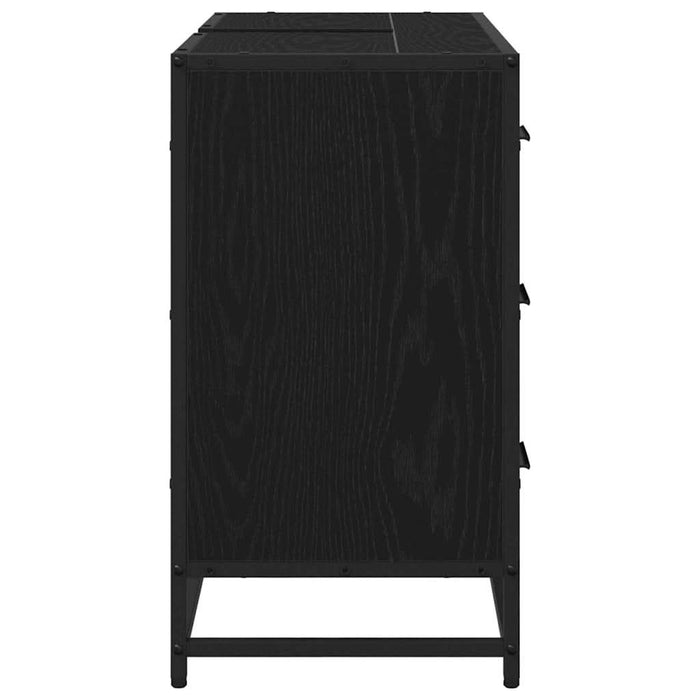 Dulap pentru Chiuveta de Baie Stejar negru 80 x 33 x 60 cm - WALTI WALTI