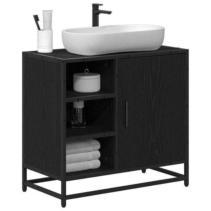 Dulap pentru Chiuveta de Baie Stejar negru 65 x 33 x 60 cm - WALTI WALTI