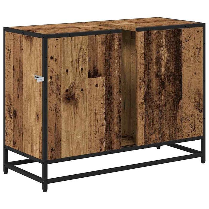 Dulap pentru Chiuveta de Baie cu ușă Lemn vechi 80 x 33 x 60 cm - WALTI WALTI