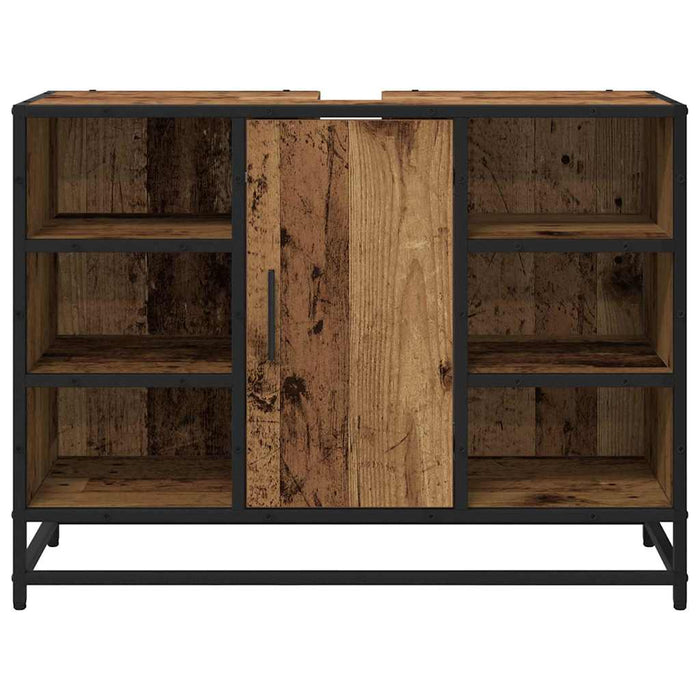 Dulap pentru Chiuveta de Baie cu ușă Lemn vechi 80 x 33 x 60 cm - WALTI WALTI